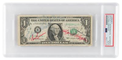 Lot #4050 Apollo 1 Signed One-Dollar Bill - Image 1