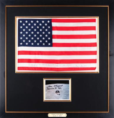 Lot #4082 Apollo 10 Flown Oversized American Flag