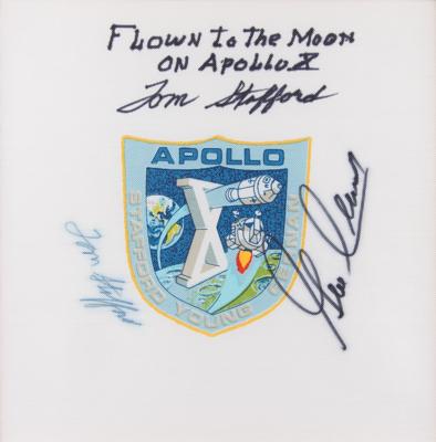Lot #4083 Apollo 10 Flown Beta Cloth Signed by Tom Stafford and Gene Cernan - Image 2