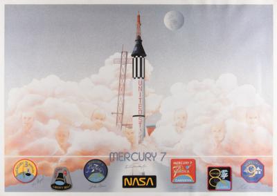 Lot #4019 Mercury Astronauts Signed Print - Image 1