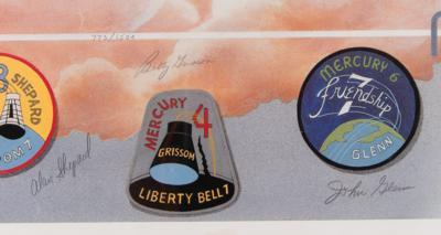 Lot #4019 Mercury Astronauts Signed Print - Image 2