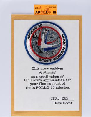 Lot #4269 Apollo 15, 16, and 17 Embroidered Crew Patches Presented to NASA Engineer - Image 3