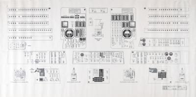 Lot #4268 Apollo 15 Lunar Module Control Panel Schematic - Image 1