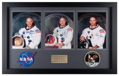 Lot #4101 Apollo 11 (3) Signed Photographs - Image 1