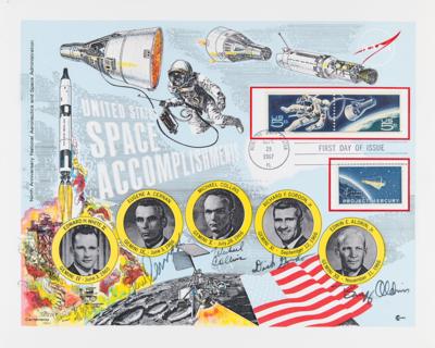 Lot #4049 Gemini Astronauts (4) Signed Philatelic Certificate - Image 1