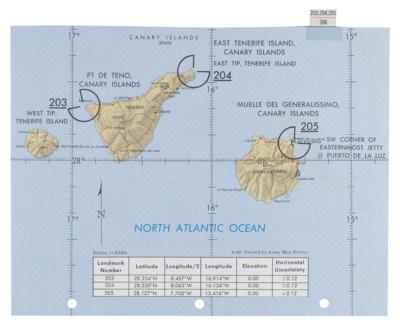 Lot #4085 Apollo 10 Flown Map Signed by Gene Cernan - Image 2