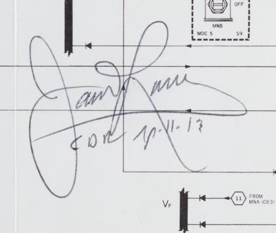 Lot #4219 Apollo 13 Flown CSM Systems Data Schematic Signed by Jim Lovell and Fred Haise - Image 2