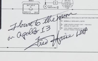 Lot #4219 Apollo 13 Flown CSM Systems Data Schematic Signed by Jim Lovell and Fred Haise - Image 3