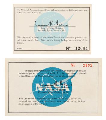 Lot #4152 Apollo 11 and 17 Launch Viewing Badges - Image 2