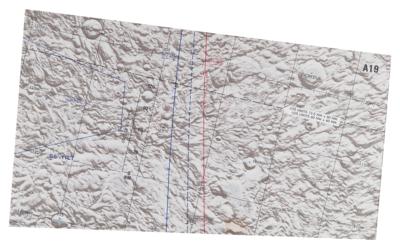 Lot #4298 Gene Cernan's Apollo 17 'Lunar Orbit Chart A' Photography Map (Attested as Flown by Space Collective) - Image 1