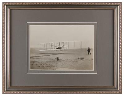 Lot #4422 Orville Wright Signed Photograph of Man's First Flight - Presented to His Longtime Personal Secretary, Mabel Beck - Image 2