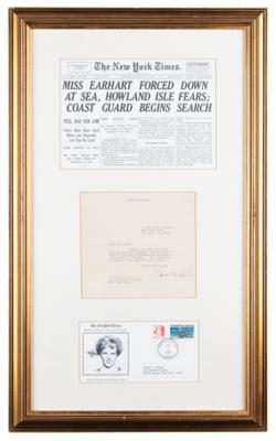 Lot #4418 Amelia Earhart Typed Letter Signed to a
