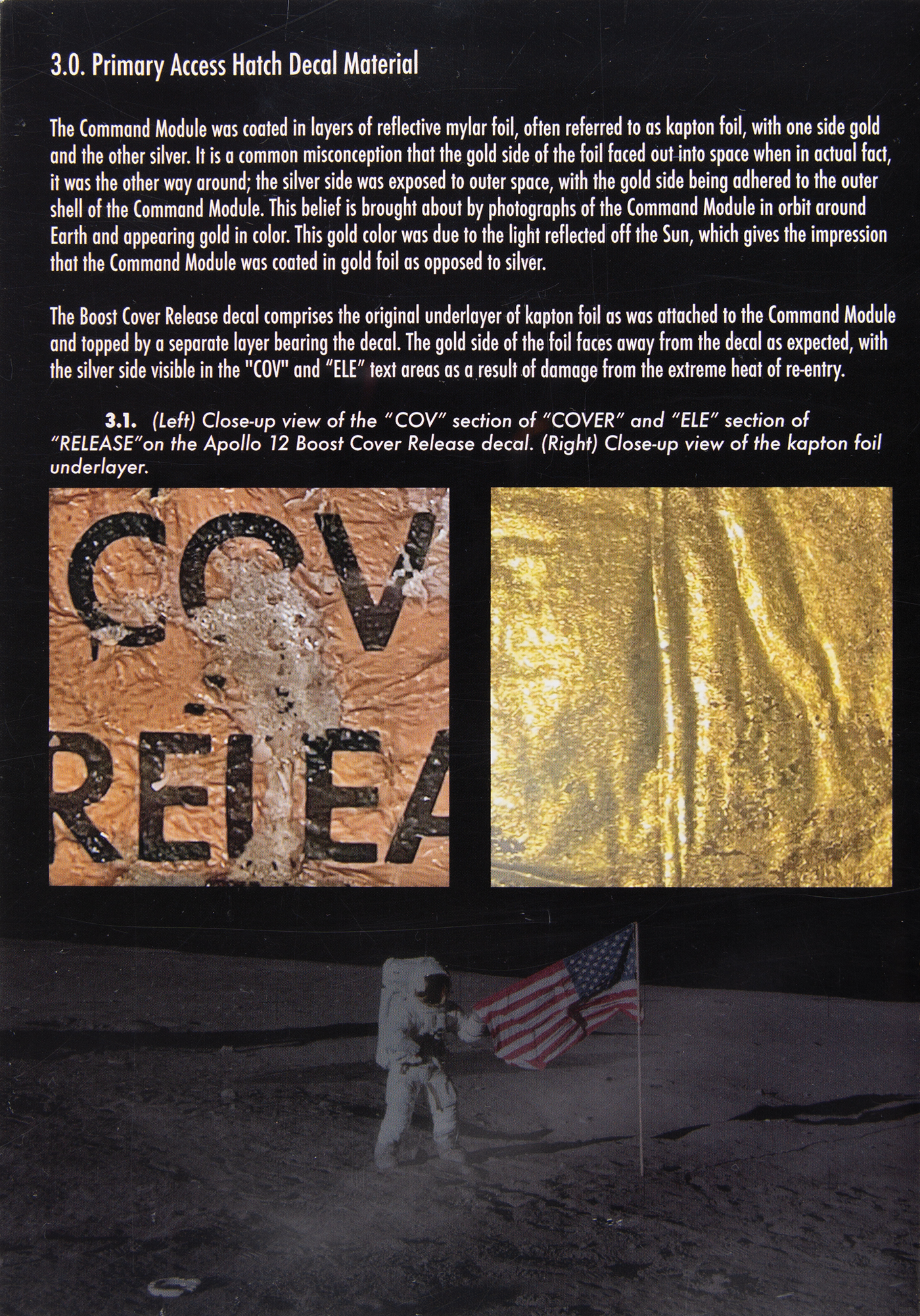 Lot #4163 Apollo 12 Flown 'Boost Cover Release' Hatch Label from the Command Module Yankee Clipper - Image 7