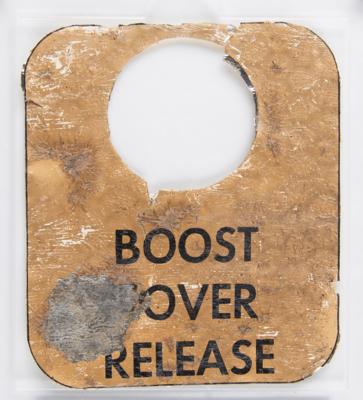 Lot #4244 Apollo 14 Flown 'Boost Cover Release' Hatch Label from the Command Module Kitty Hawk - Image 2