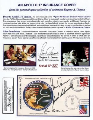 Lot #4306 Gene Cernan's Apollo 17 Anniversary Cover - Image 1
