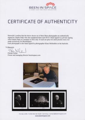 Lot #4278 Charlie Duke (3) Signed Limited Edition Photographic Prints by Klaus Mellenthin - Image 5