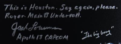 Lot #4238 Fred Haise and Jack Lousma Signed Apollo 13 Panoramic Print - Image 2