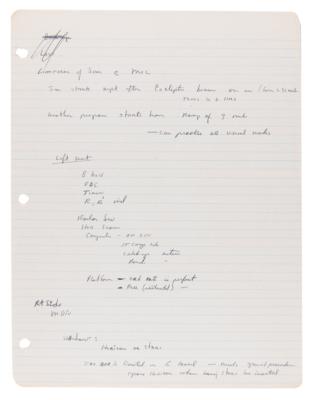 Lot #4027 Gordon Cooper's Handwritten Training Notes (12 pages) for the Gemini 5 Mission - Image 11