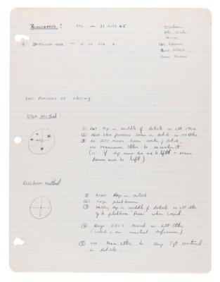 Lot #4027 Gordon Cooper's Handwritten Training Notes (12 pages) for the Gemini 5 Mission - Image 9