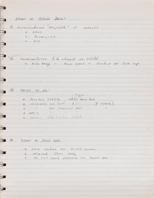 Lot #4005 Gordon Cooper’s Mercury-Atlas 9 Notebook - Over 20 Pages of Handwritten Notes and Sketches for the Faith 7 Capsule - Image 4