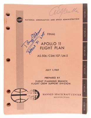Lot #4096 Apollo 11 Mission Control-Used Flight Plan Signed Twice by Buzz Aldrin - Image 2