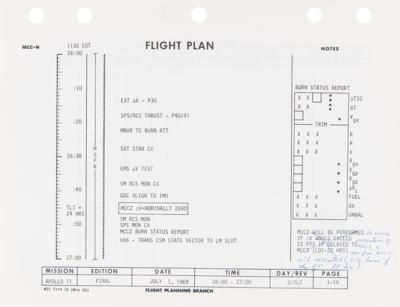 Lot #4096 Apollo 11 Mission Control-Used Flight Plan Signed Twice by Buzz Aldrin - Image 4