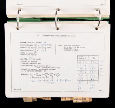 Lot #4407 Alexei Leonov's Apollo-Soyuz Flown and Extensively Annotated Commander's Logbook - Image 10
