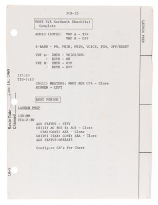Lot #4109 Apollo 11 (5) Lunar Surface Checklists - Image 4