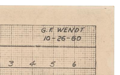 Lot #4008 Guenter Wendt's (4) Hand-Drawn Mercury Timeline Charts - MR-I and MR-IA - Image 2
