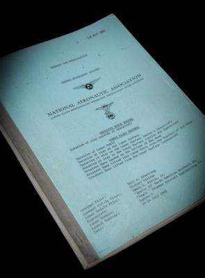 Lot #4095 Apollo 11 Official NAA/FAI ‘Manned Spacecraft Records’ Report Booklet - One of Three Issued by the United States - Image 1