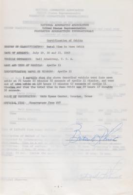 Lot #4095 Apollo 11 Official NAA/FAI ‘Manned Spacecraft Records’ Report Booklet - One of Three Issued by the United States - Image 9