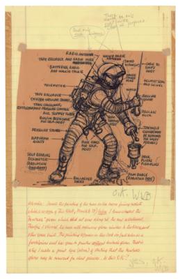 Lot #4354 Wernher von Braun Collection of (9) Conceptual Sketches and Diagrams for Collier's Magazine and His 'Handbook on Space Travel' Manuscript - Image 4