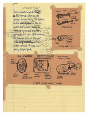 Lot #4354 Wernher von Braun Collection of (9) Conceptual Sketches and Diagrams for Collier's Magazine and His 'Handbook on Space Travel' Manuscript - Image 5