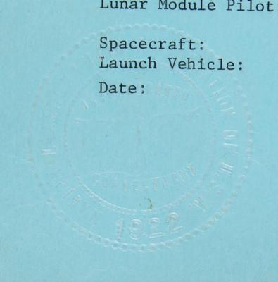 Lot #4084 Apollo 10 Official NAA/FAI ‘Manned Spacecraft Records’ Report Booklet - Image 2