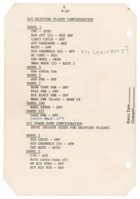 Lot #4062 Walt Cunningham's Apollo 7 Flown Checklist Page - Image 2
