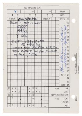 Lot #4217 Apollo 13 Flown 'LM Contingency Checklist' Page - From the Collection of Fred Haise - Image 2