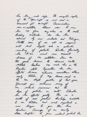 Lot #4259 Jim Irwin Handwritten 'Labor Day' Speech from the Apollo 15 Post-Flight Tour - Image 6