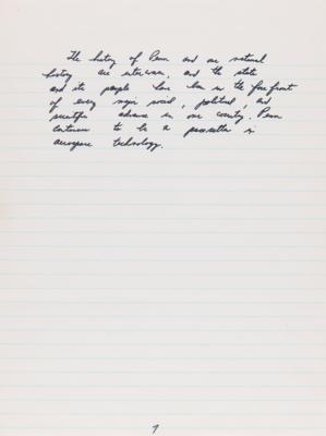 Lot #4259 Jim Irwin Handwritten 'Labor Day' Speech from the Apollo 15 Post-Flight Tour - Image 8