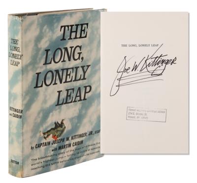 Lot #4424 Joe Kittinger Signed Book - The Long, Lonely Leap - Image 1