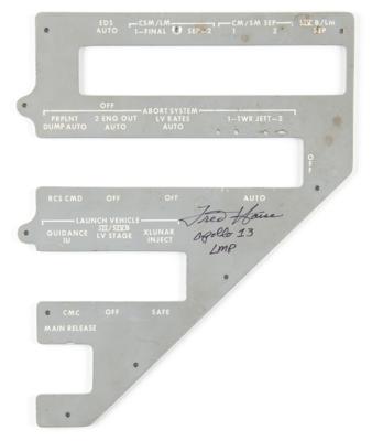Lot #4236 Fred Haise Signed Apollo Command Module Panel - Image 1