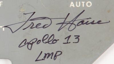 Lot #4236 Fred Haise Signed Apollo Command Module Panel - Image 2