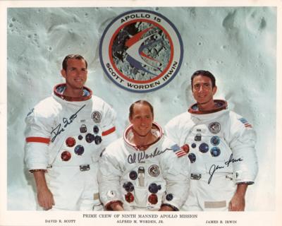Lot #4267 Apollo 15 Signed Photograph - Image 1