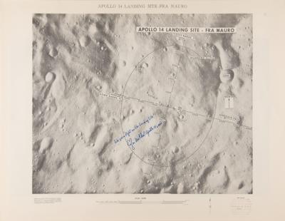 Lot #4252 Edgar Mitchell Signed Apollo 14 Lunar Landing Site Chart, Plus (3) Unsigned Charts - Image 1