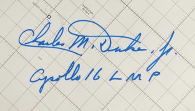 Lot #4289 Charlie Duke (2) Signed Apollo 16 Charts - Image 3