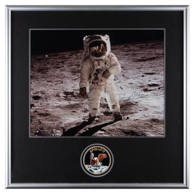 Lot #4142 Buzz Aldrin Signed Photograph