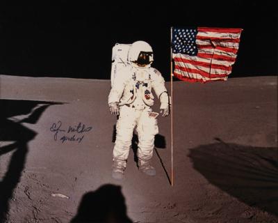Lot #4250 Edgar Mitchell Signed Photograph - Image 2