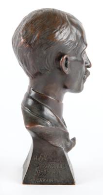 Lot #4419 Orville Wright Bronze Bust by Louis-Albert Carvin - Image 3