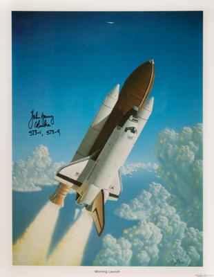 Lot #4290 John Young Signed Poster - 'Morning Launch' - Image 1