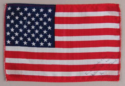 Lot #4161 Apollo 12 Display with (2) Flown Artifacts - American Flag and UN Space Treaty - Image 2