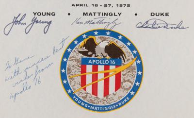 Lot #4276 Apollo 16 Flown Flag with Crew-Signed Certificate - Image 4